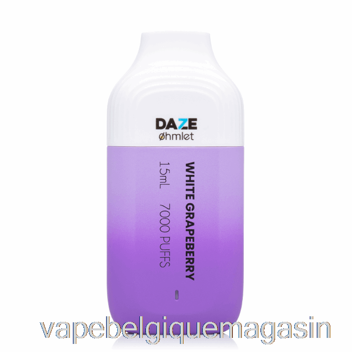 Vape Belgique 7 Daze Ohmlet 7000 0% Zéro Nicotine Jetable Raisin Blanc
